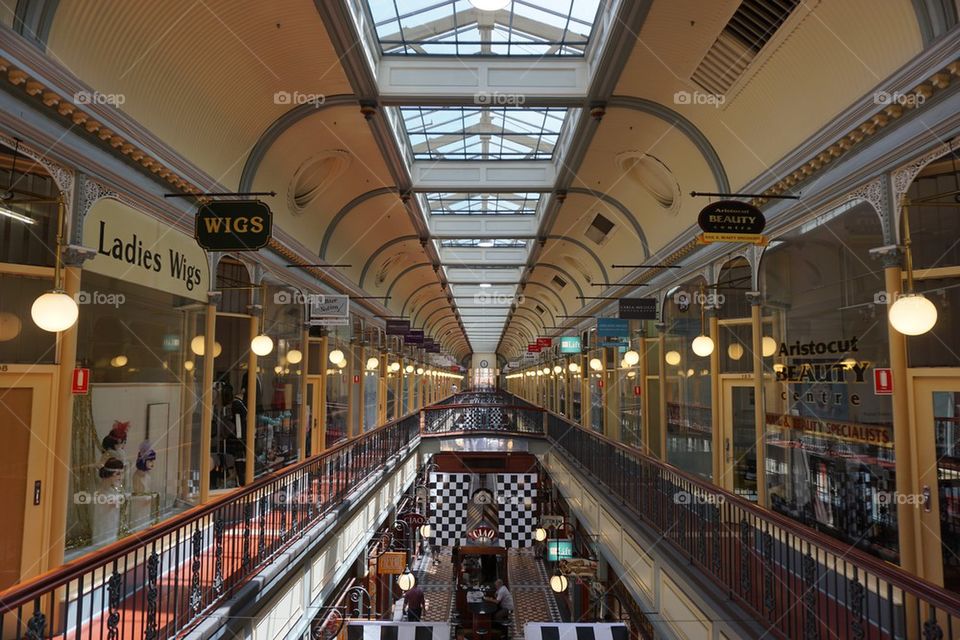 Adelaide Arcade. Adelaide arcade in rundle mall from the first  floor 