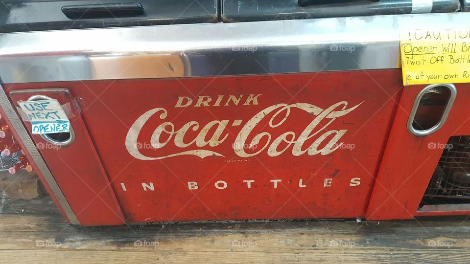 Classic Coke pop dispenser