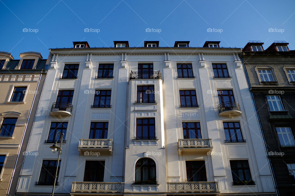 Building exterior in Kraków, Poland.