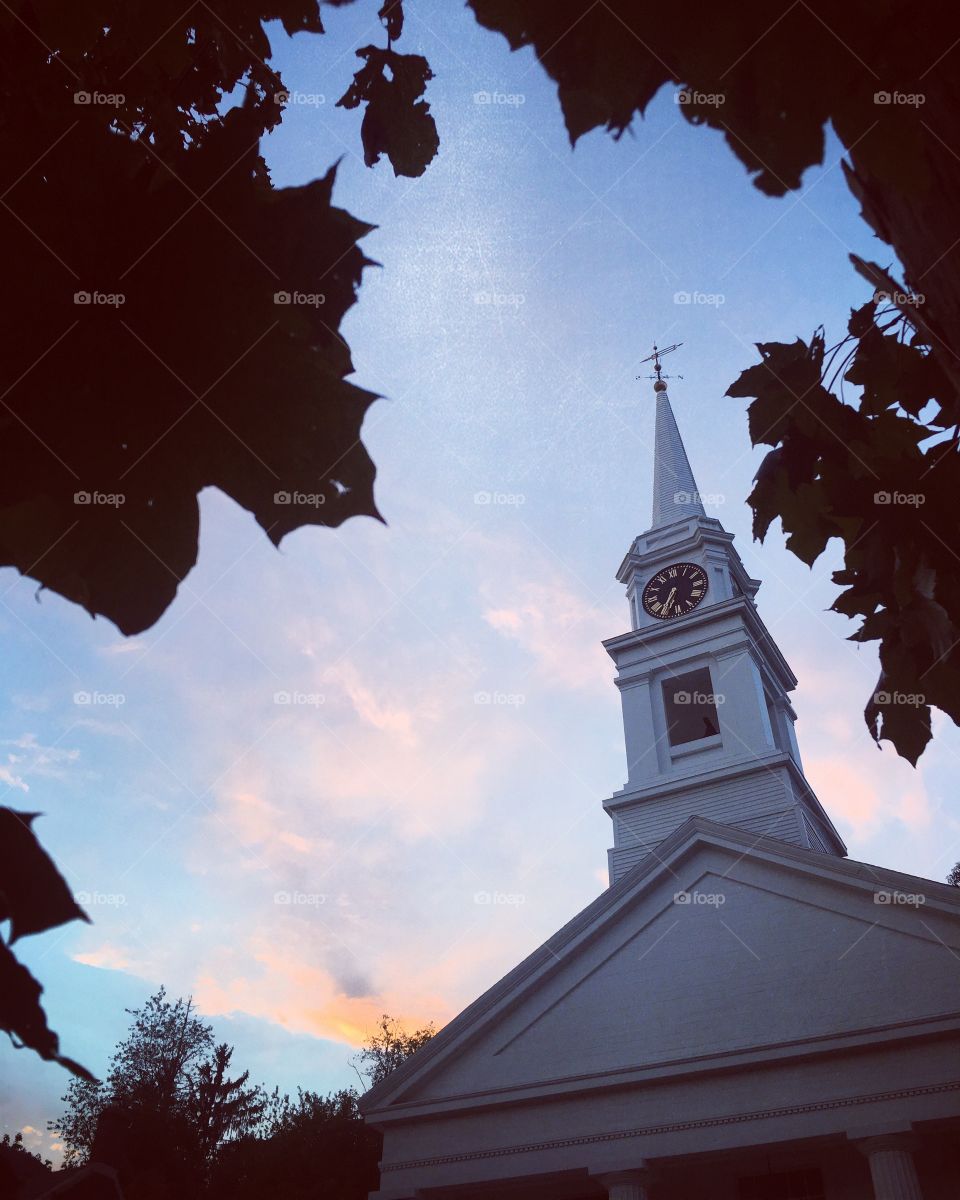 Church at sunset