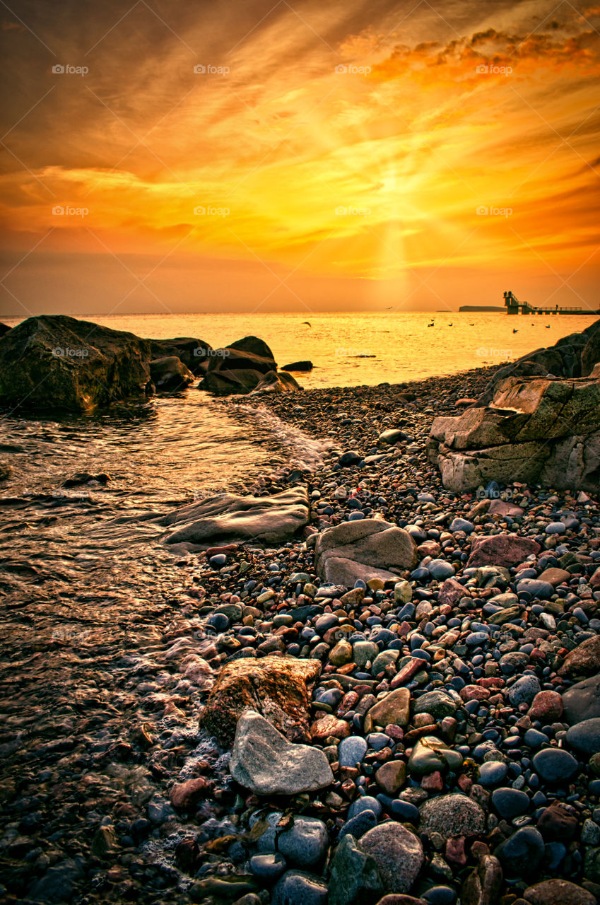 Salthill beach sunset, Galway, Ireland