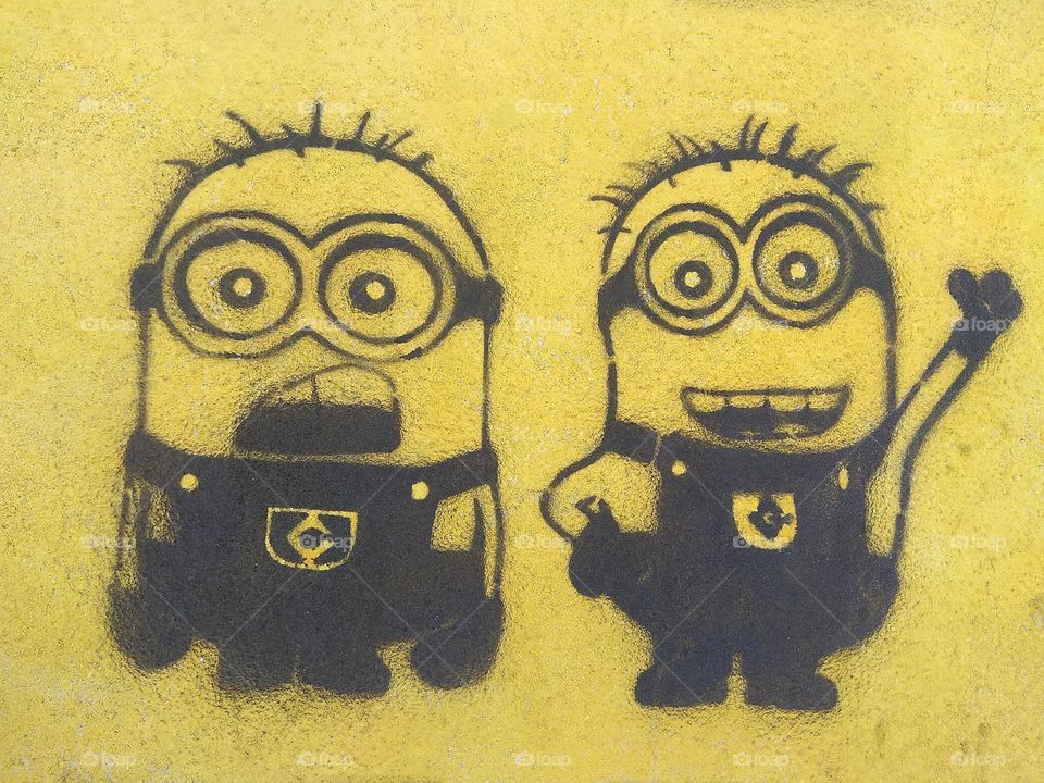 minions on the wall