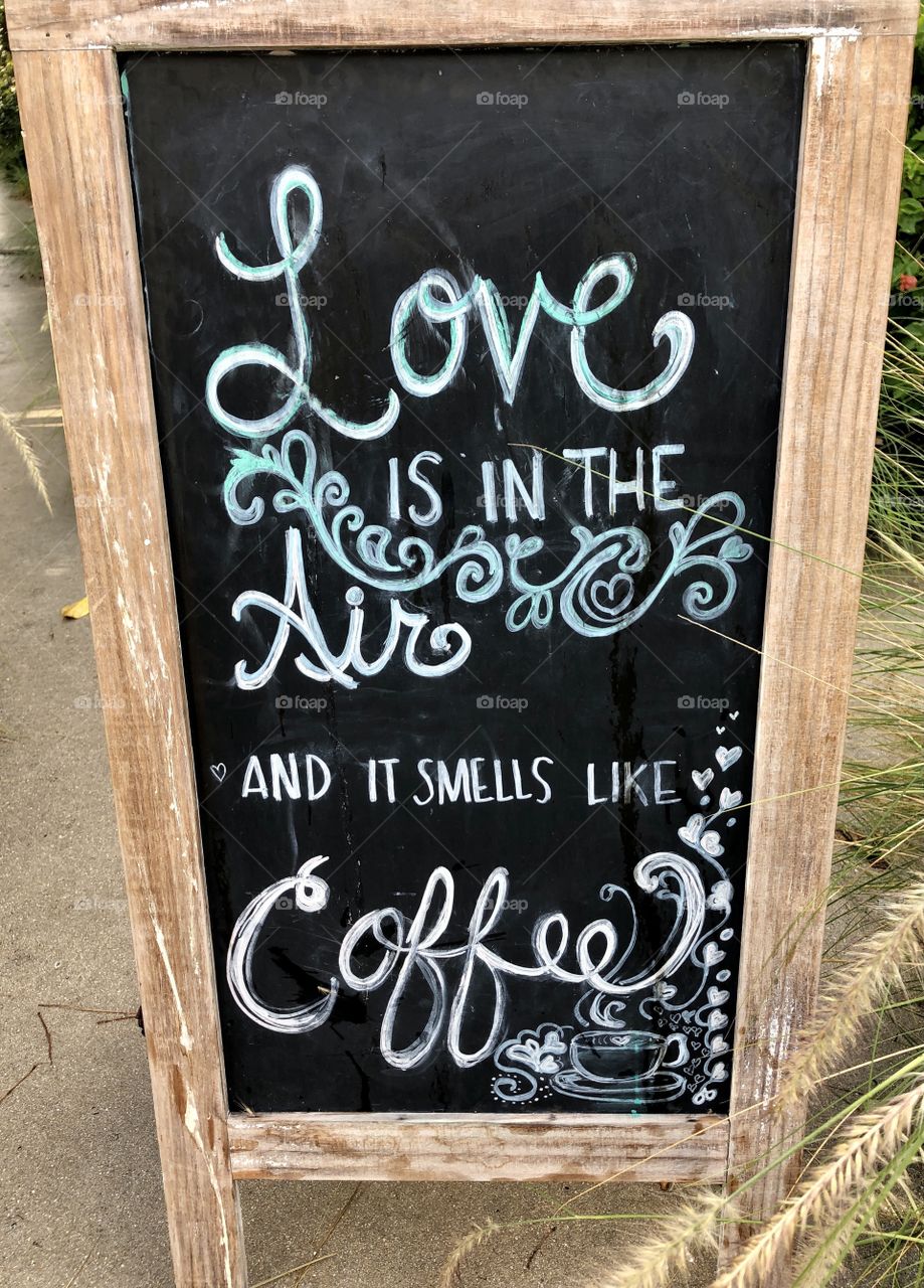 For the love of Coffee sign