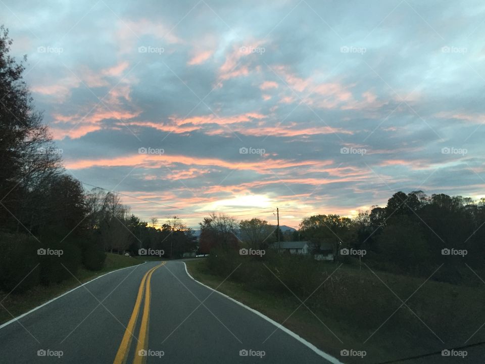 Sunset on the Open Road