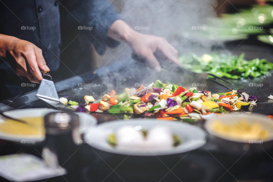 Hibachi grillin'