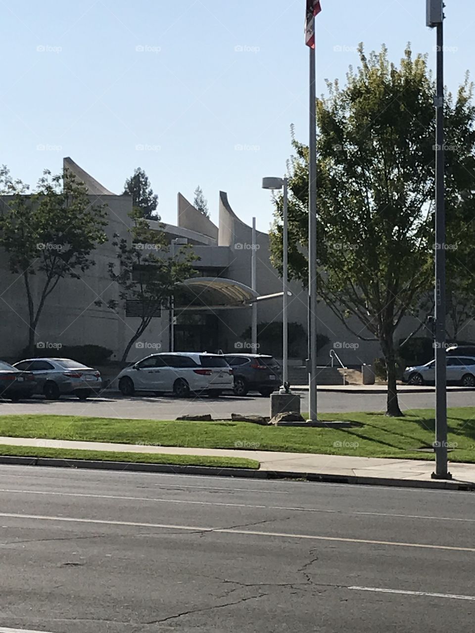 A local county public library in an upscale area of the town.