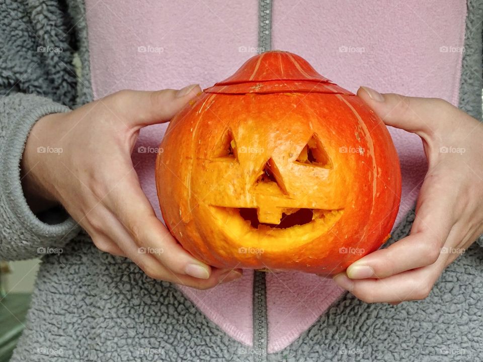 Carving pumpkin