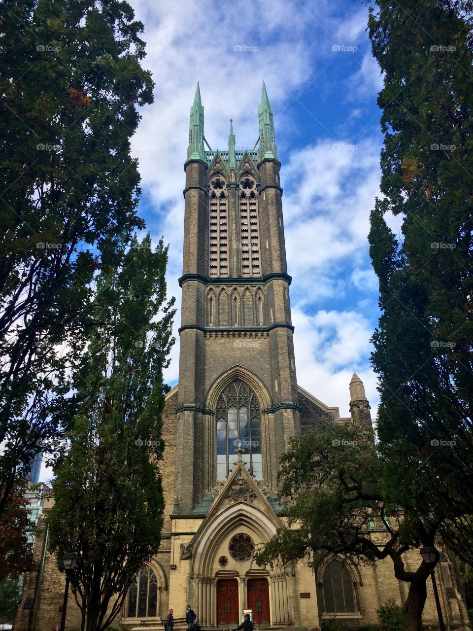 Cathedral and a garden 