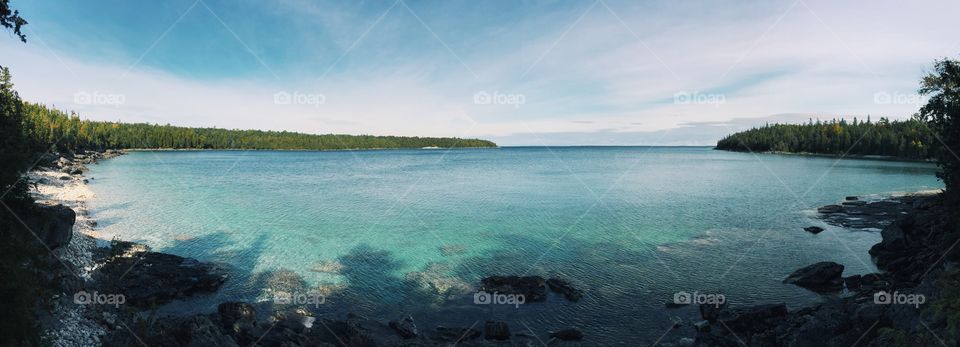 Blue waters off the Bruce Peninsula. 