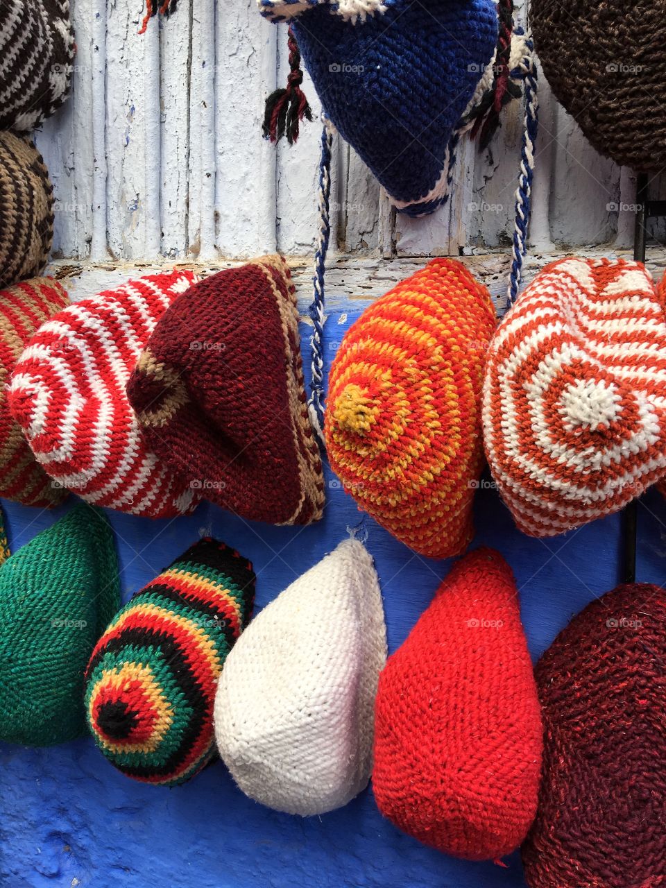Hats of chefchaouen 