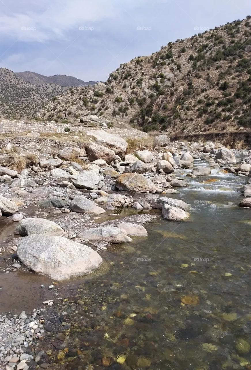 stone in river