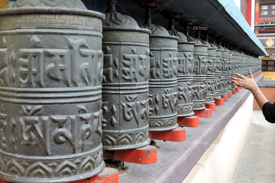 Buddhist Prayer wheels