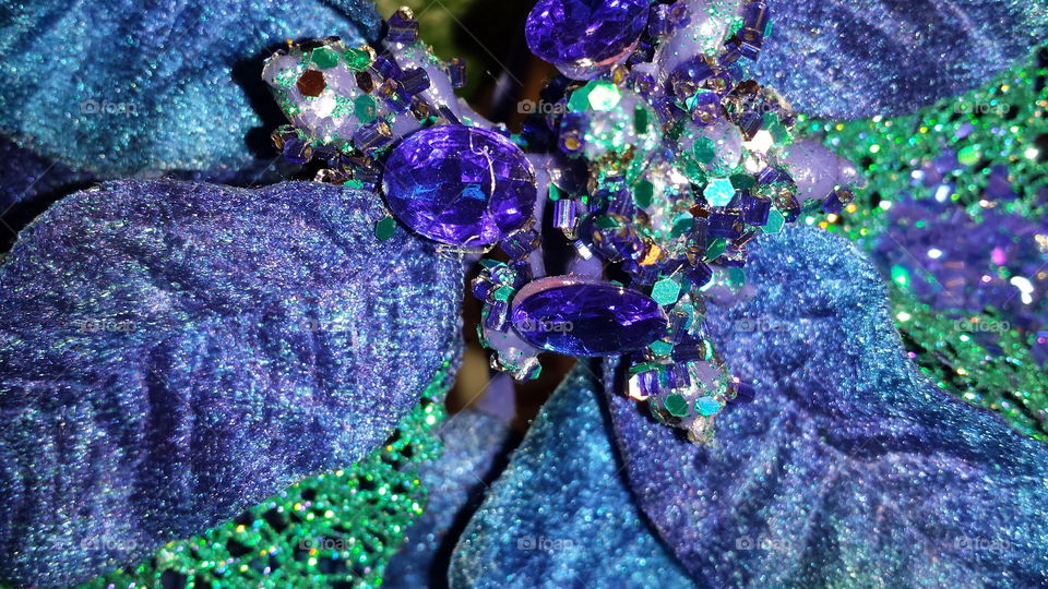 Purple Poinsettia with jewels