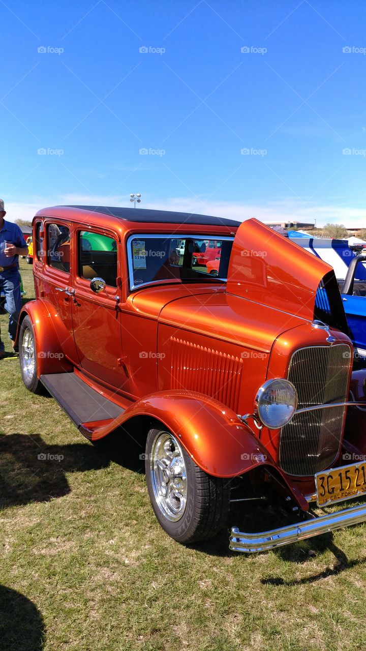 Classic vintage hotrod at Arizona car show,