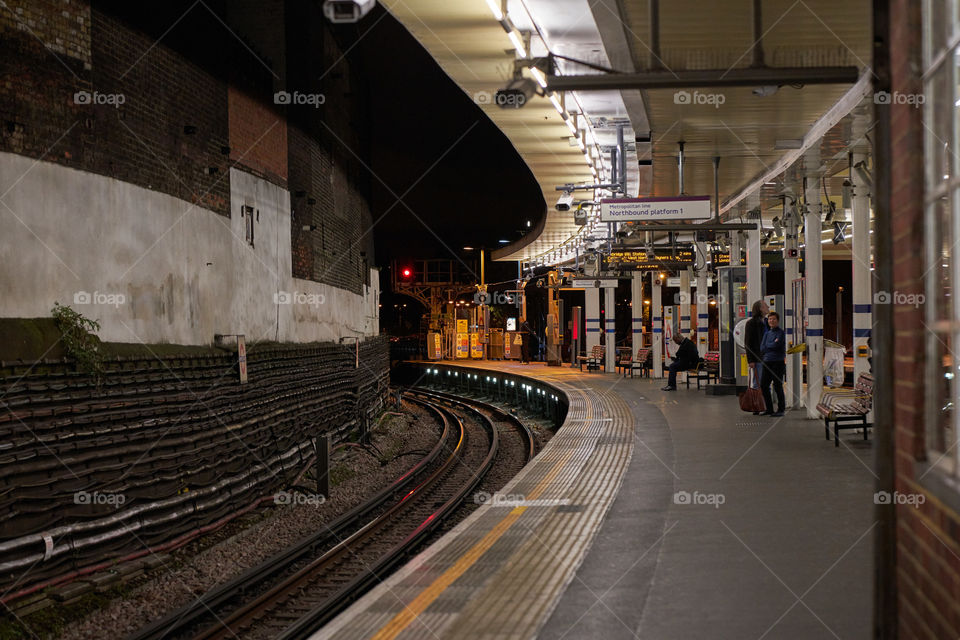 Station at night