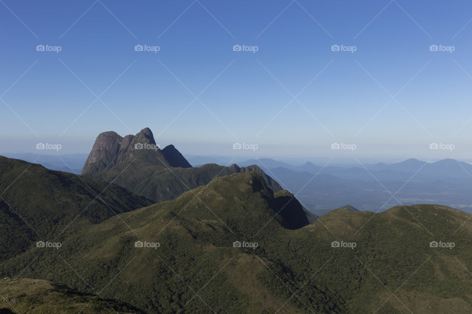 Set of mountains near Curitiba ( Serra do Ibitiraquire).