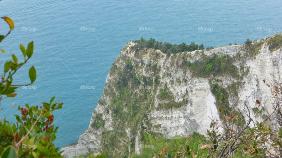 A hill over the sea. A hill over the adriatic sea,Italy