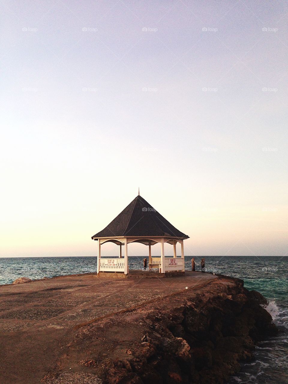 Jamaican pavilion, sunset 