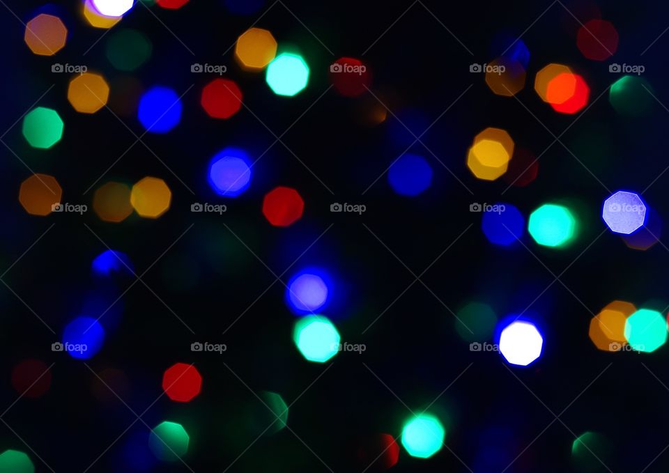 Christmas lights bokeh