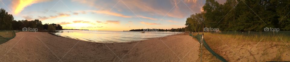 Panoramic view of the beach 