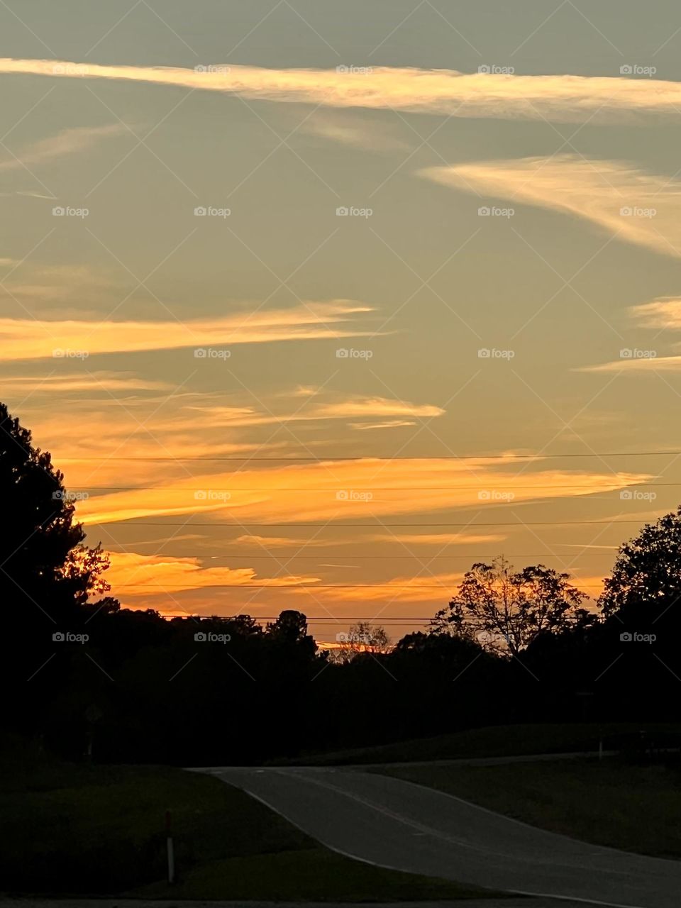 Country Road at Sunset 