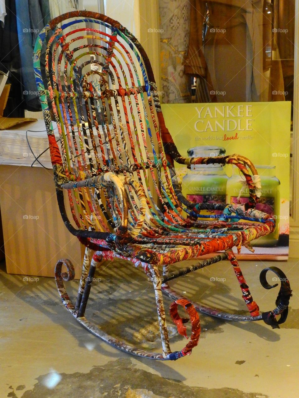 Colorful rocking chair