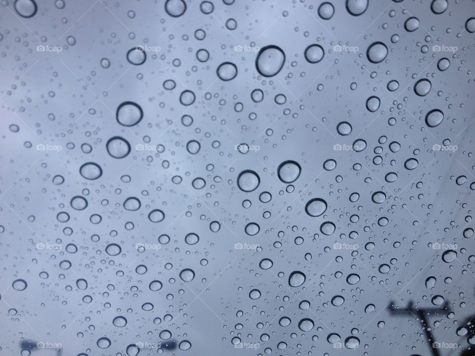 Raindrops on glass window