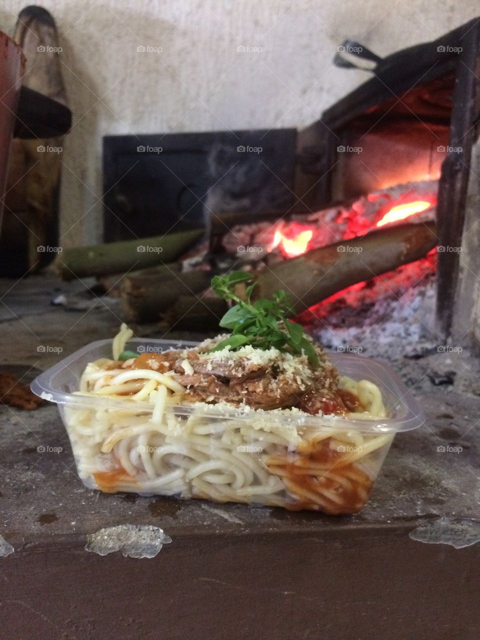 Um almoço rústico e tradicional 