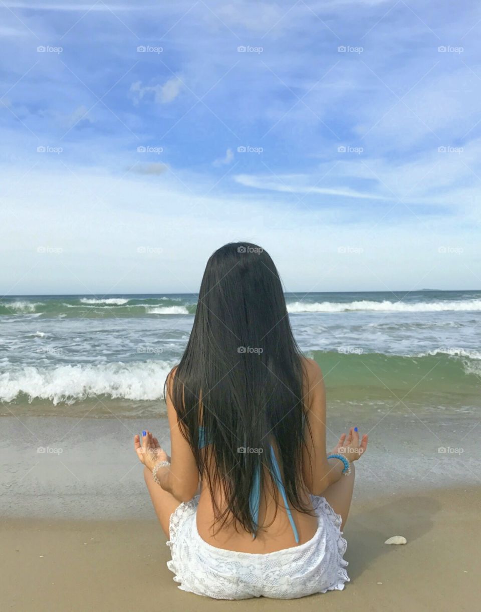 Meditation on the beach