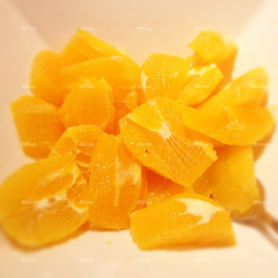 Orange in slices