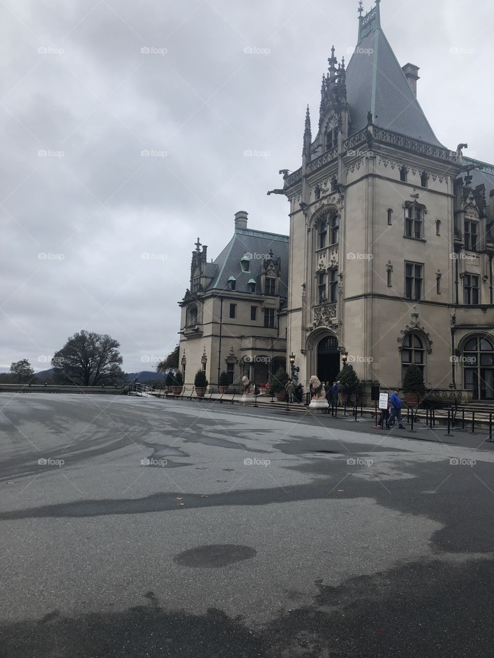 Biltmore entrance on a rainy day