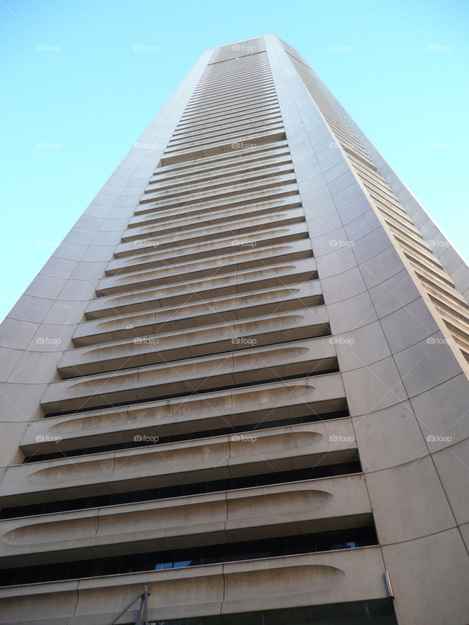 skyscraper building ladder below by henweb
