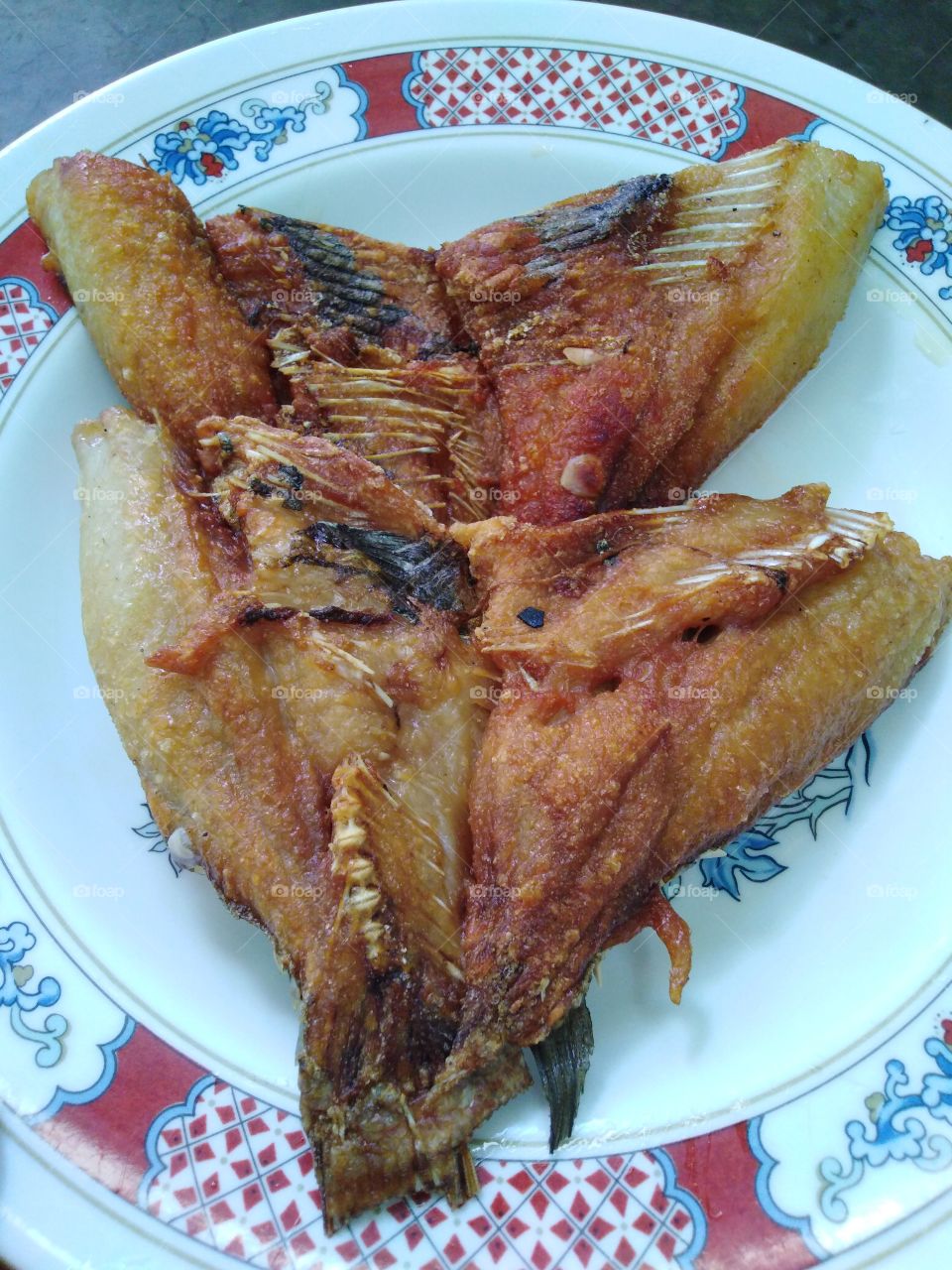 Fried fish.