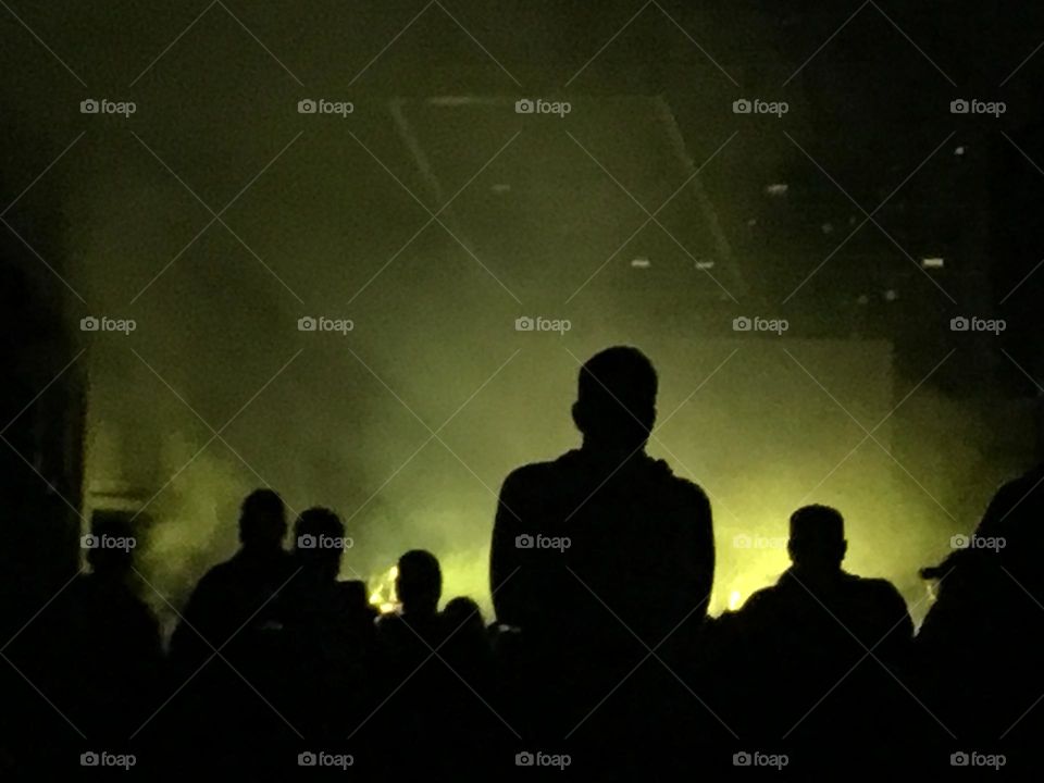 Silhouettes at concert 