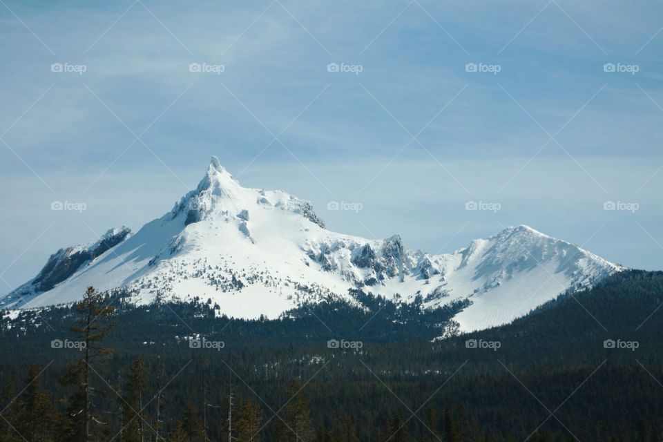Mountains snow. Oregon