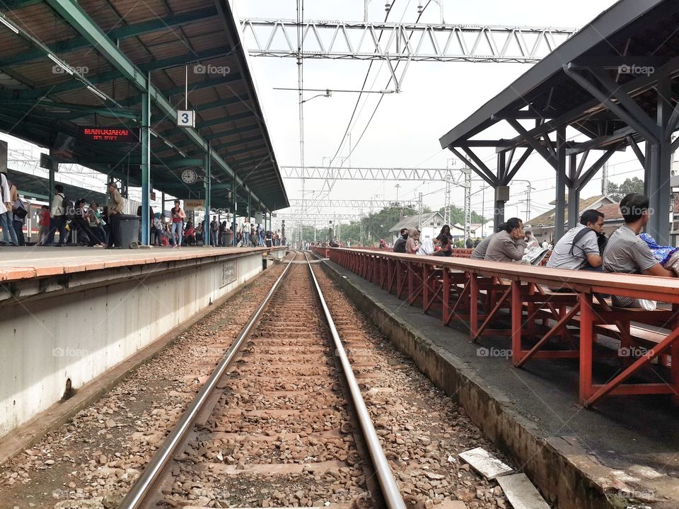The railroad at Manggarai Station Jakarta