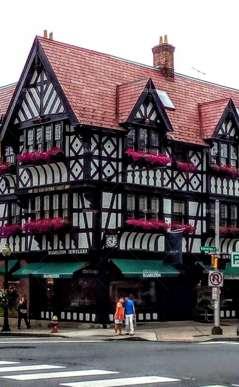 This old, traditional architecture has geometric shapes design, locate at the old university neiborhood. very beautiful and classical.