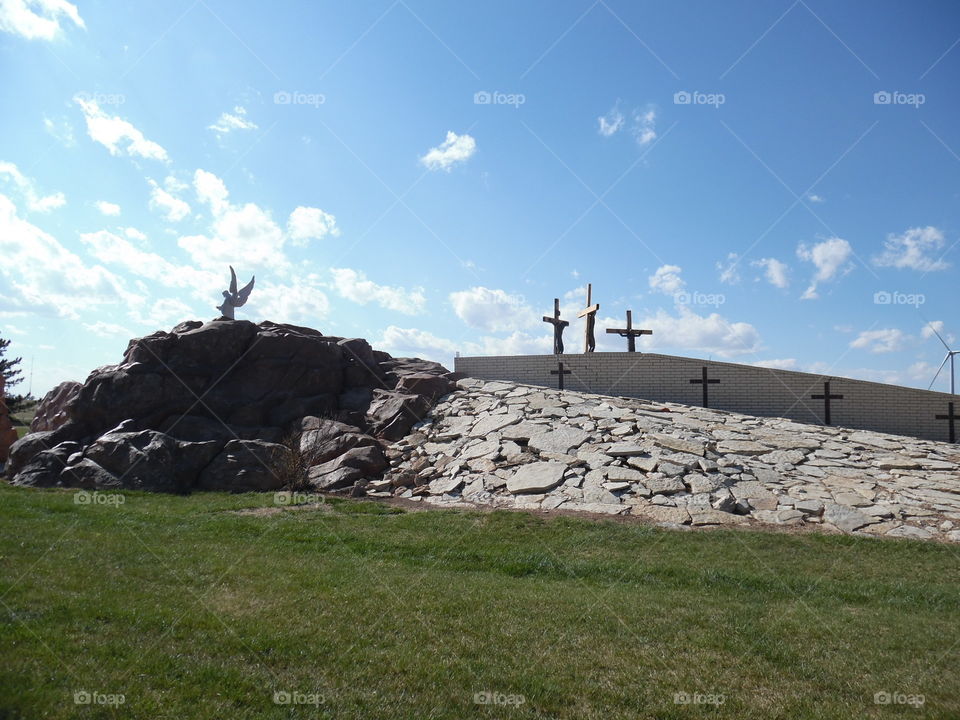 On the wings of a snow white dove.