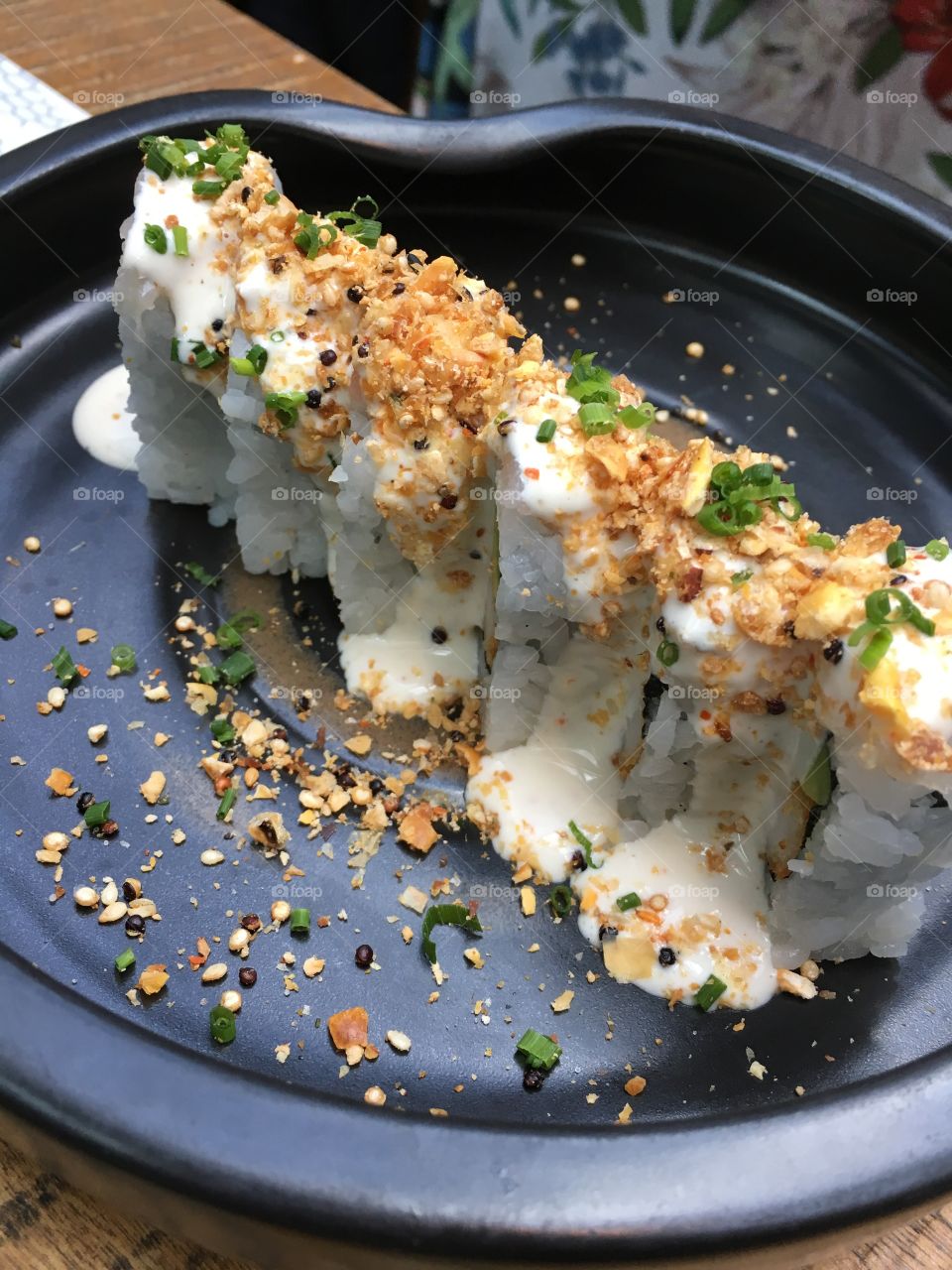 Mouthwatering sushi roll