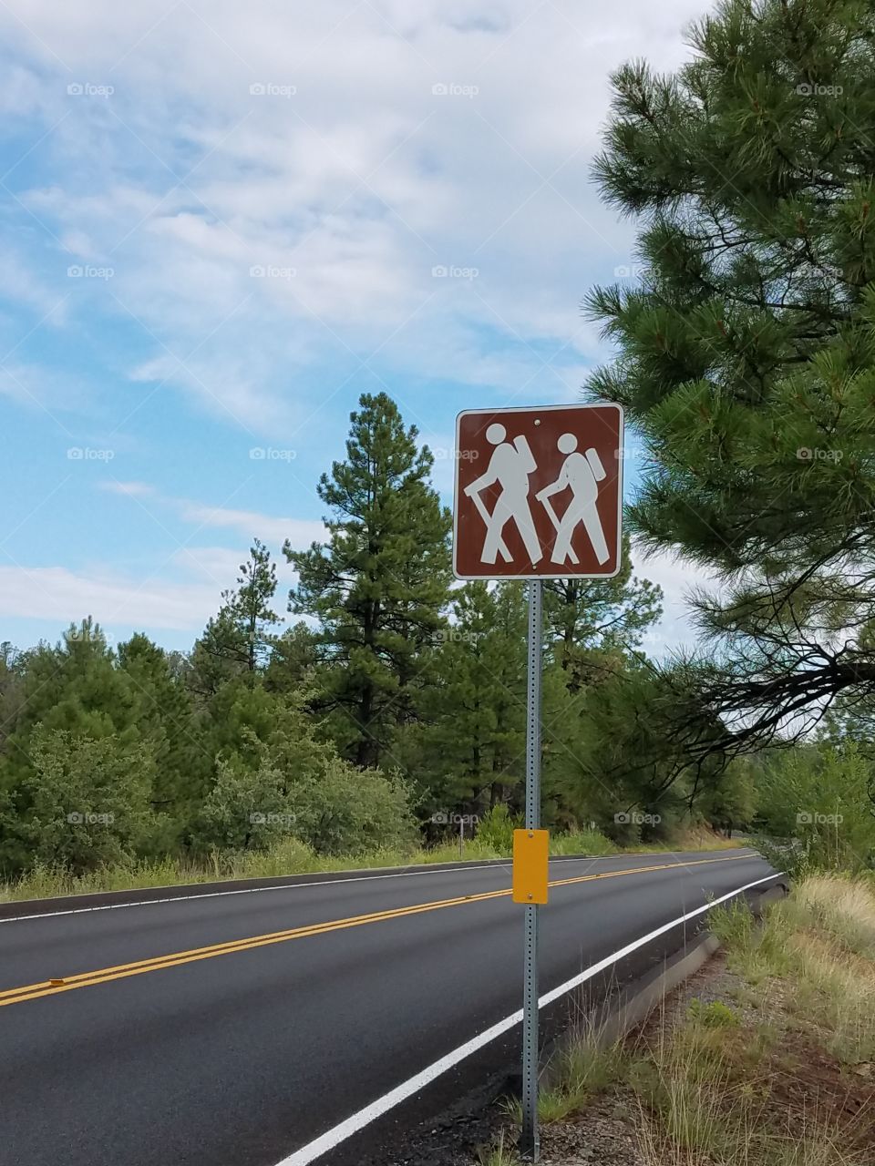 Hiker crossing