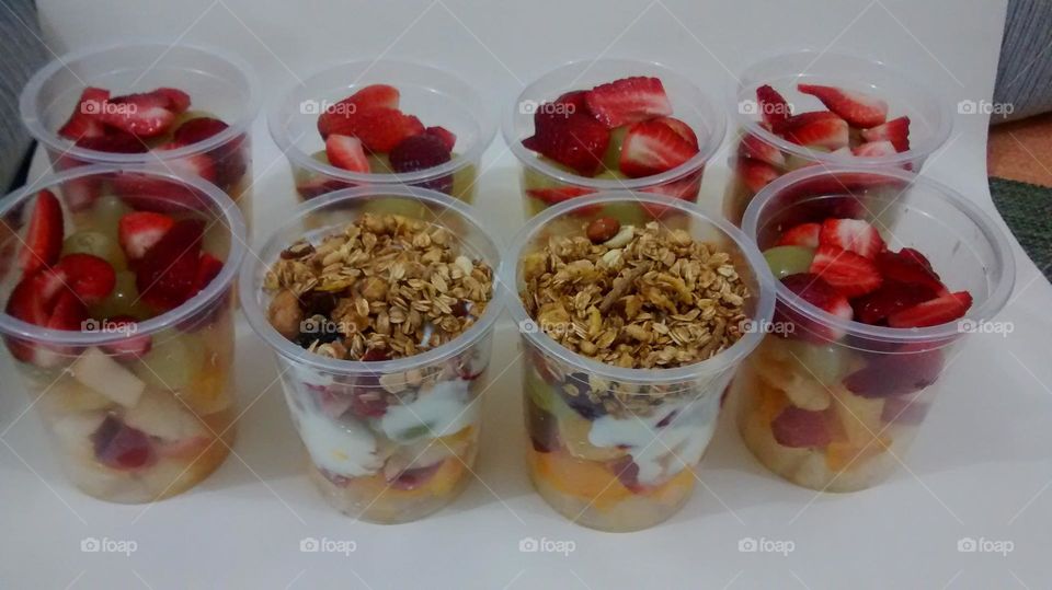 salada com granola