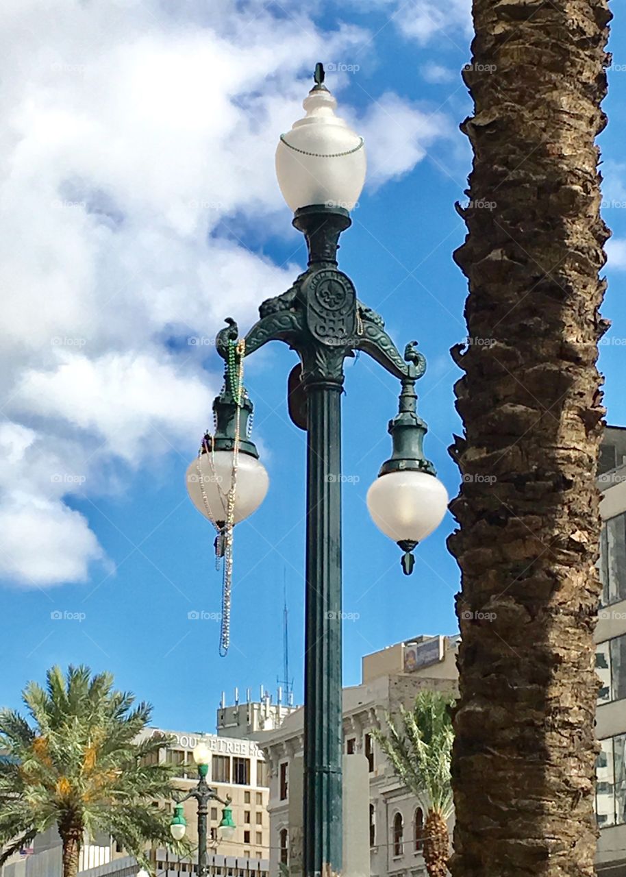 Beaded Light Post in New Orleans