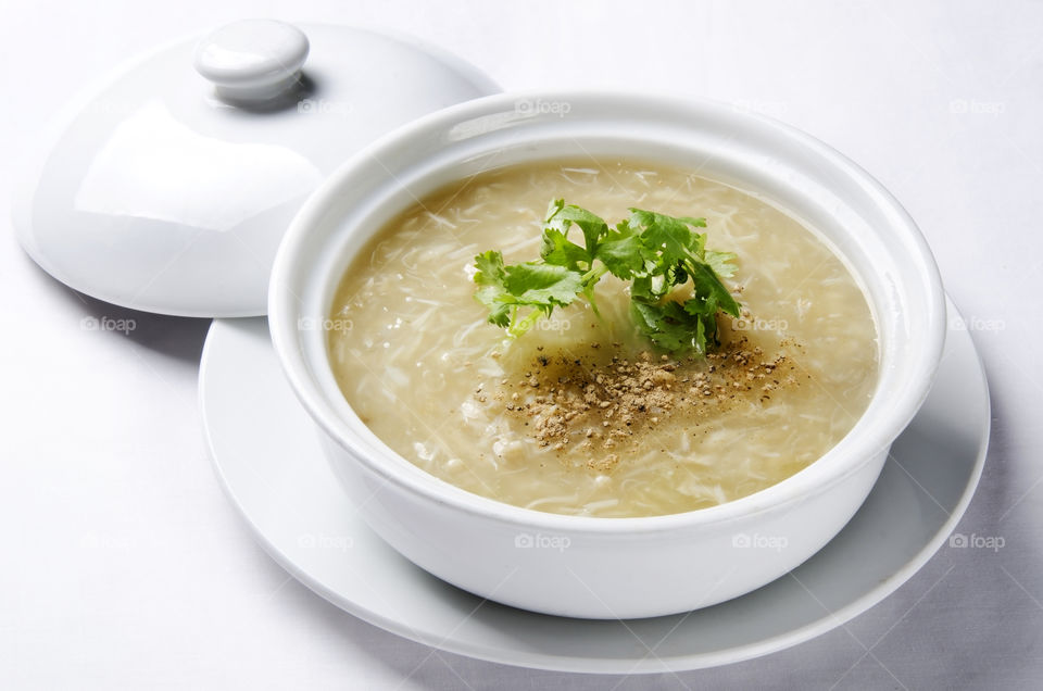 A bowl of soup 