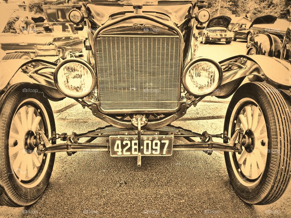 vintage. vintage car at car show