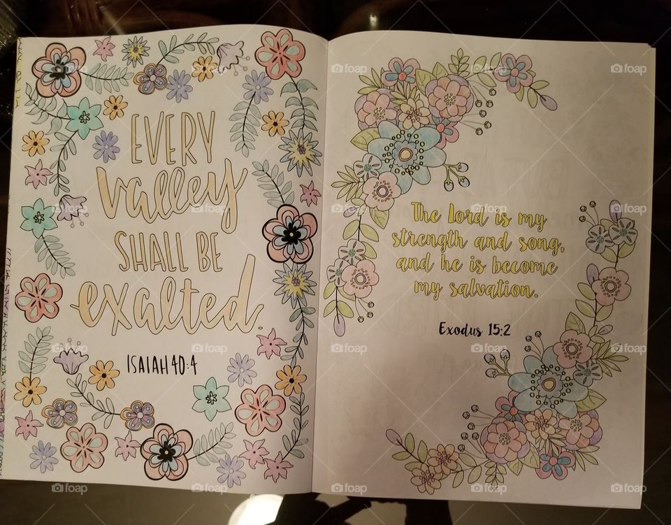 my artwork from the scripture coloring book