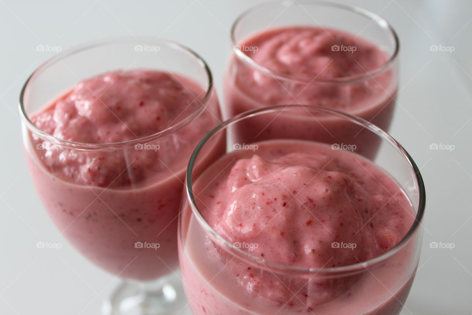 Delicious smoothie in glass