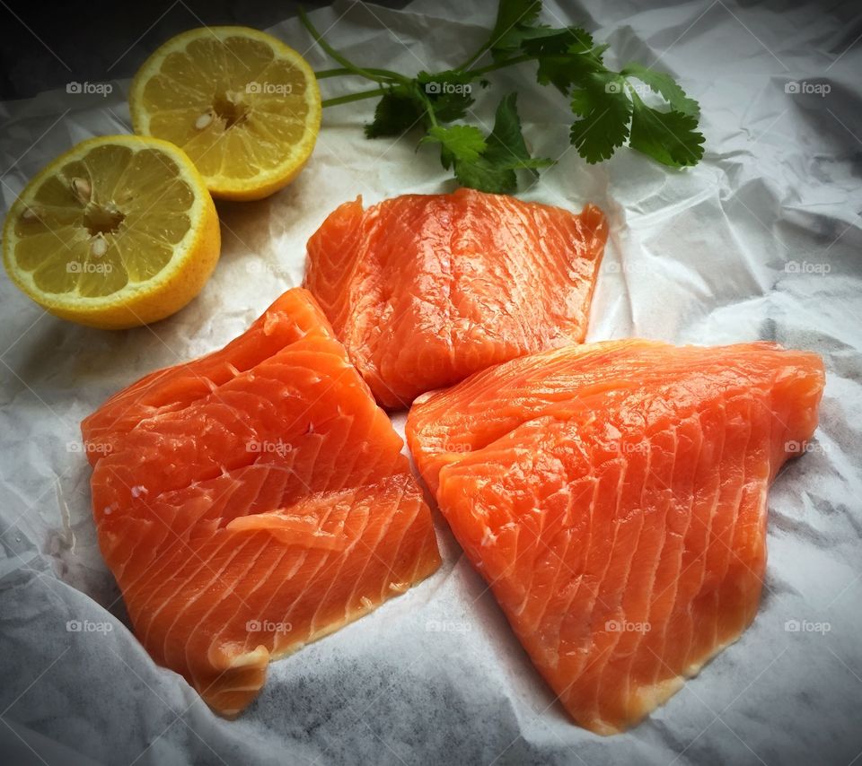 Salmon steaks 