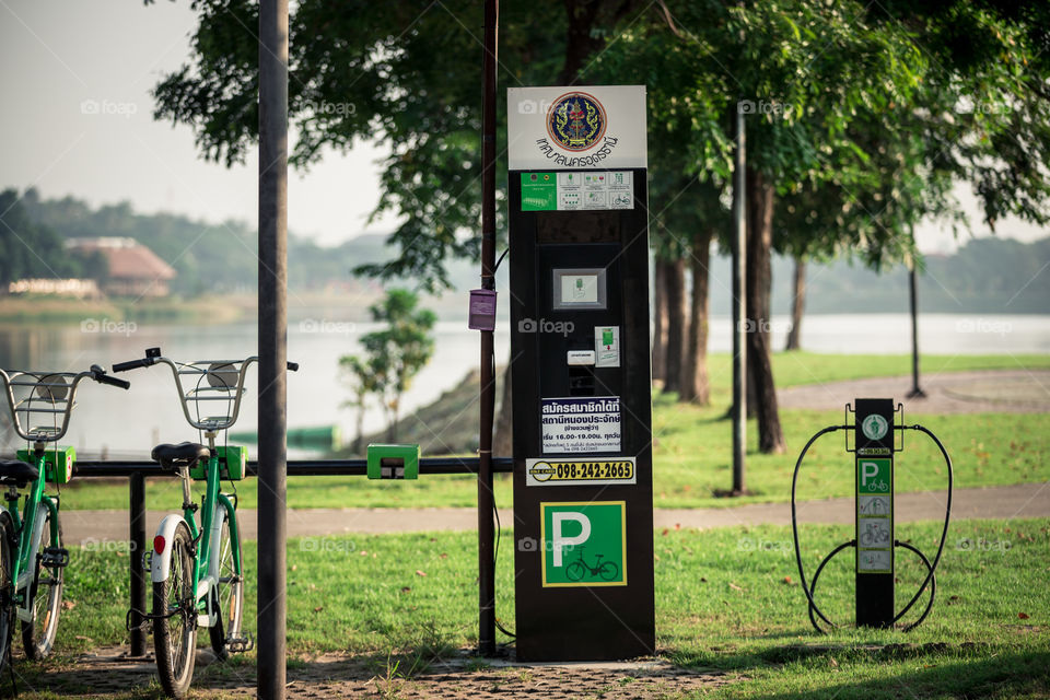 Bike for rent in the park 