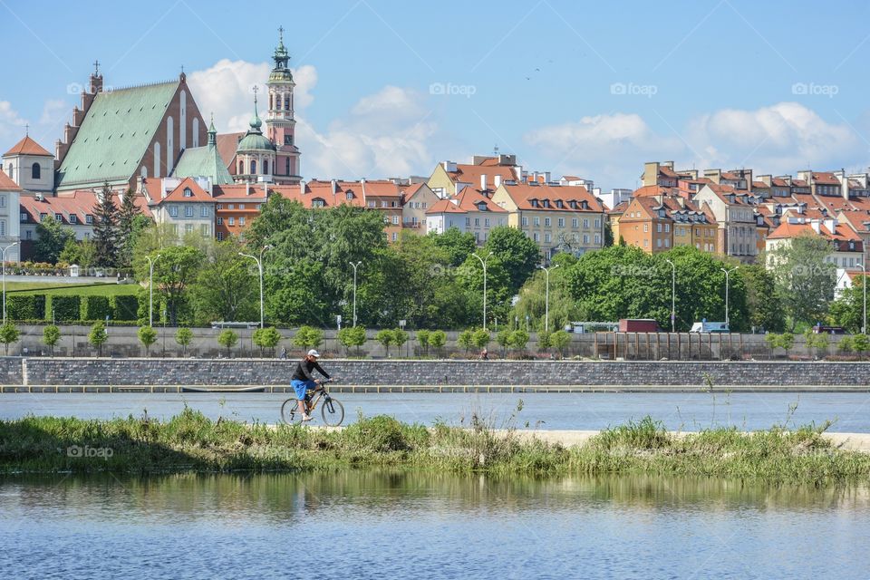 Vistula River. Warsaw. 