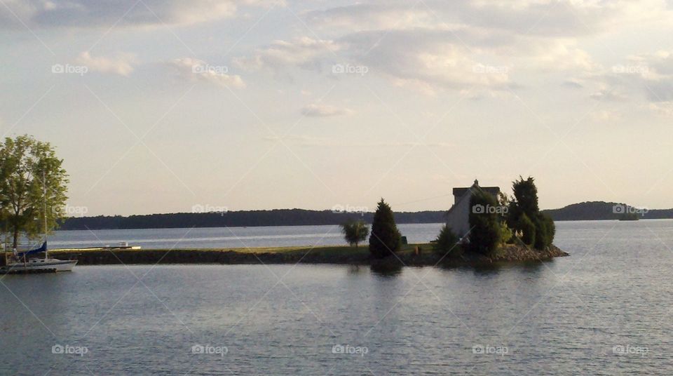 Little Peninsula . An evening on Lake Norman in North Carolina.